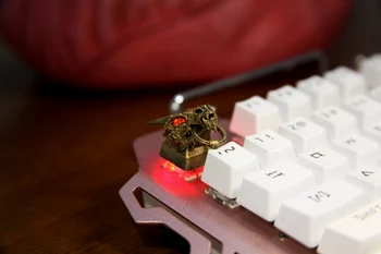 1tk Vaik Käsitsi valmistatud Customized Key Cap 3D Stereoscopic Mehaaniline Klaviatuur Keycap Kulla Draakon Pea Ringi