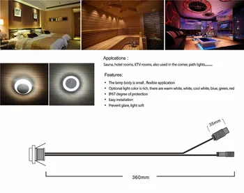 1W 12V LED Süvistatav Valgusti, Veekindel IP67 Outdoor Ja Indoor Kerge Trepp Kodus Vanni Tuba, Köök Kabiini Valgustus