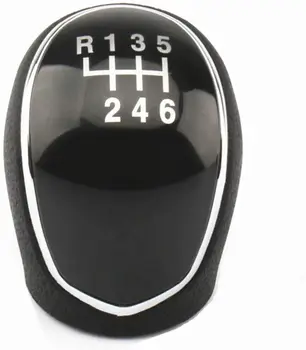 1X Must, hõbedane 6-käiguline Manuaal Kinni Gear Shift Knob jaoks Hyundai IX35 2012-2016 Auto Käigukangi Hoob Head Käsipalli Gear Shift Knob