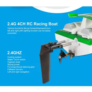 2.4 GHZ 4CH Electric RC Paat 30KM/H, High Speed Raadio kaugjuhitavad ka Kiirpaati Racing vesijahutus puldiga Paadid