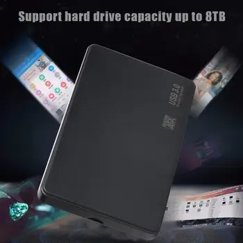 2.5 tolline HDD SSD Case Sata to USB 3.0 Adapter Vaba 6 gbit / s Box Kõvaketta Ruum Toetada 2TB HDD Ketta Windows Mac OS