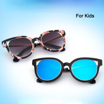 2018 UUE Brändi disaini Cat Eye Armas päikeseprillid Anti-reflective UV400 Lapsed prillid Beebi Tüdrukud ja Poisid Armas Laste prillid N233