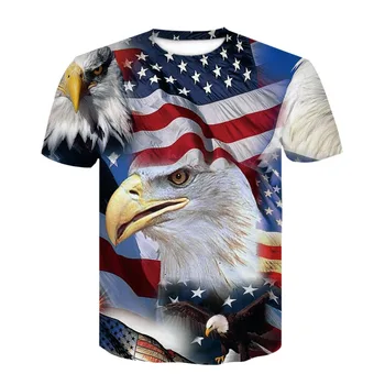 2018 Uus USA Lipu all T-särk Meeste / Naiste Seksikas 3d Tshirt Prindi Triibuline Ameerika Lipu Meeste T-särk Suvel Tops Tees