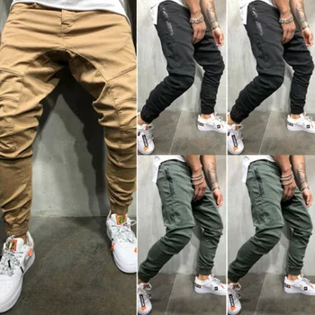2019 Brand New Style Hot Müük Meeste Pikad Vabaaja Spordi Püksid Jõusaal Slim Fit Püksid Töötab Joggers Jõusaal Sweatpants