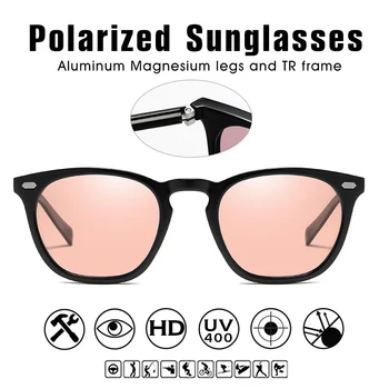 2019 Classic Retro Naiste Cat Eye Päikeseprillid Photochromic Polariseeritud Roosad päikeseprillid Meestele Prillid Oculos gafas de sol mujer UV400