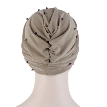 2019 Fashion Muslim Headscarf Mütsid Tahke Helmed Sisemine Hijab Kapoti Käsitöö Voodipesu Risti Turban Mütsid Islam Araabia Wrap Peas Müts