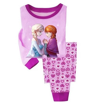 2019 Mood Anna Elsa Beebi Tüdrukute Pidžaama Komplekt Brändi Koo Teise Lapse Sleepwear Pidžaamad Cartoon Tüdrukud T-Särk+Lühikesed Püksid Pajama Ülikond