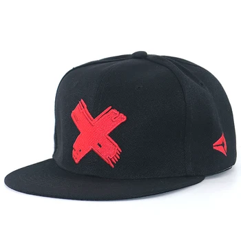 2019 Uus hip-hop snapback müts puuvillane reguleeritav, tikandid baseball cap mood sirge visiir sport mütsid unisex
