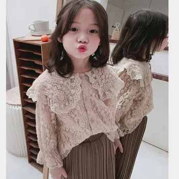 2020. aasta Kevadel Väikelapse Tüdruk 2tk Pits Pika Varrukaga Pluus korea Plisseeritud Seelik, Beebi Riided, mis Seab Tüdruk 2 3 4 5 6 Aastane Laps Ülikond