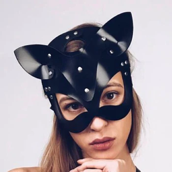2020. aasta Mood Catwoman poolmaskid Cosplay Seksikas Kostüüm Rekvisiidid Lateks Täiskasvanud PU Täiskasvanud Mängida Kass Masquerade Mask