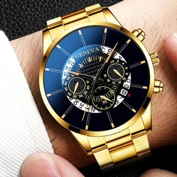 2020. aasta mood meeste roostevabast terasest luksus vaadata kalender quartz watch professionaalne casual meeste vaata kella Relogio Masculino