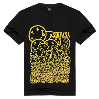 2020. aasta Suvel uut naeratav nägu mood rock T-särk, meeste ja naiste Nirvana vabaaja Hip-Hop T-särk