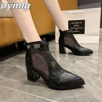 2020. aasta sügisel stiil-Rooma sandaalid naiste pikad paksud kanna kõrge kontsaga kingi Baotou Rooma sandaalid marli net saapad, seest õõnes naiste kingad