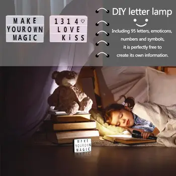 2020. aasta Uus A6 mõõdus LED-Kombinatsioon Night Light Box Lamp DIY MUSTAD Tähed Kaarte, USB-PORT Powered Kino Lightbox