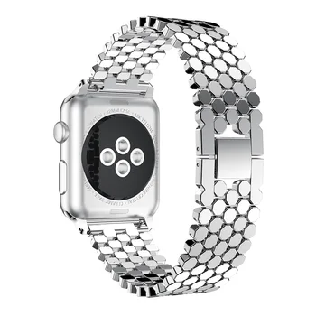 2020. aasta Uus Mood Kett Vaadata Rihma iWatch Metallist Kala Skaala Roostevabast Terasest Apple Watch Band 38mm 40mm 42mm 44mm