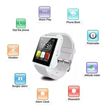 2020. aasta Uus Stiilne U8 Bluetooth Smart Watch iPhone IOS Android Kellad Kanda Kella Kantav Seade Smartwatch PK Lihtne Kanda