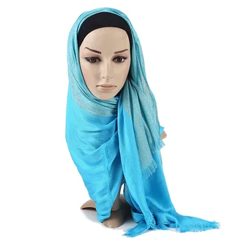 2020. Aasta Uus Talv Daamid Tavaline Puuvillane Tutt Erisoodustuse Jersey Hijab Sall Salli Naiste Glitter Virvendama Moslemi Peapael Juuksed Pea-Ja Kaelarätikud