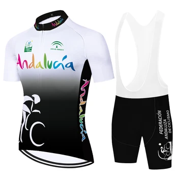 2020 ANDALUUSIA jalgrattasõit jersey komplekt meestele hispaania completo ciclismo estivo 20D geel pad suvel kiire kuiv jalgratturi püksid