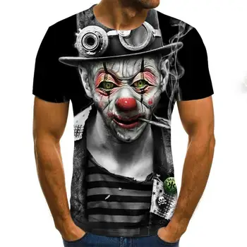 2020 hot-müügi Kloun 3D Trükitud T-Särk Meestele, Joker Nägu Mees tshirt 3d Kloun Lühikesed Varrukad lõbusad T-Särgid, Topid & Tees XXS-6XL