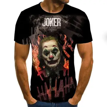 2020 hot-müügi Kloun 3D Trükitud T-Särk Meestele, Joker Nägu Mees tshirt 3d Kloun Lühikesed Varrukad lõbusad T-Särgid, Topid & Tees XXS-6XL
