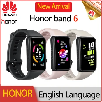 2020 HUAWEI Honor Band 6 AMOLED Puutetundlik High-end Smart Bluetooth Käevõru Fitness Tracker Wristbands Naiste Vere Hapniku Roosa