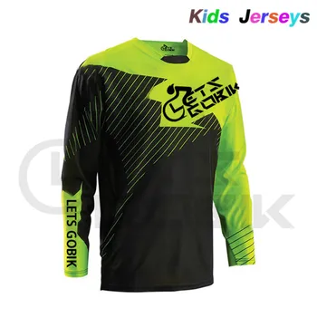 2020 Kids T-Särk Pikad Varrukad Jalgrattasõit Jersey Allamäge Jersey Jalgratas Mountain Bike Riided Kiire Kuiv Hingav Kiire Kuivamise