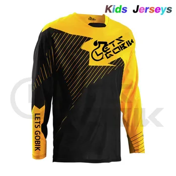 2020 Kids T-Särk Pikad Varrukad Jalgrattasõit Jersey Allamäge Jersey Jalgratas Mountain Bike Riided Kiire Kuiv Hingav Kiire Kuivamise