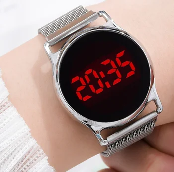 2020 LED Elektrooniline Rose Gold Silma Magnet Õpilane Poiss Kvarts Naine Watch Fashion Naiste Luksus Must Daamid Kellad Reloj часы