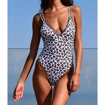 2020 Seksikas Ühes Tükis Ujumistrikoo Naiste Ujumisriided Push Up Monokini Leopard Printida Bodysuit Ujumine Ülikond Backless Maillot De Bain Femme