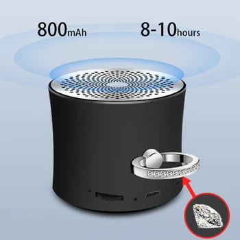 2020 Super-mini Kaasaskantav Bluetooth Kõlar Parima Heli Bassi Remote Shutter Kontrolli Väike Juhtmeta Kõlar Boombox Telefonid TK