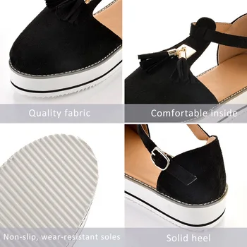 2020 Vintage Sandaalid Naistele Korter Platvorm Daamid Õmblemine Kingad Naine, Mood Tutt Mugavad Sandaalid Naine Põhjuslik Suve