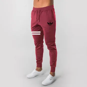 2021 Jõusaal Sport Brändi Skinny Püksid Meeste Puuvillased Elastne Sweatpants Jalg Triibud Vabaaja Püksid, Pliiats Fitness Joggers Trackpant