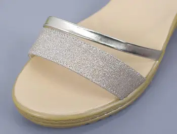 2021 Kiilud Platvorm Naiste Sandaalid Mood Kvaliteedi Mugav Bohemian Naiste Sandaalid Daam Kingad, kõrge kontsaga Kuld, Hõbe Kingad