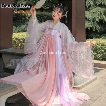 2021 naiste hanfu hiina folk dance vintage kostüüm elegantne hanfu sobiks han dünastia cosplay kostüüm riided printsess kleit