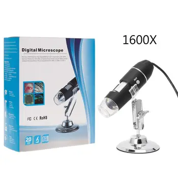 2021 Uus 1600X USB Digital Microscope Kaamera Endoscope 8LED Luup koos Hoidke Seista