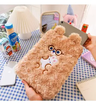 2021 Uus Milkjoy Cartoon Bear Käekott 10.5 11inch Mac, ipad Juhtumi Omanik Armas Korea Fashion IPad Kotid Puuvillane Pehme Travel Business