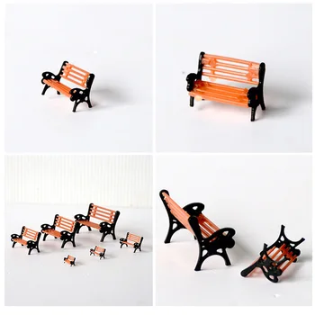20pcs 1/75 Skaala Park Pingid Mudel DIY Liiva Tabelit Arhitektuuri Näidis - Must + Oranž