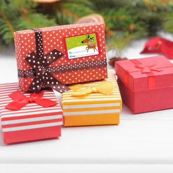 250 Sheets/Rull Ruudu Poole Kleebised Jõuluvana Põtrade Labels Jõulud Kinkekarbis Kleebised Candy Pakkimine Koti Jõuluehe