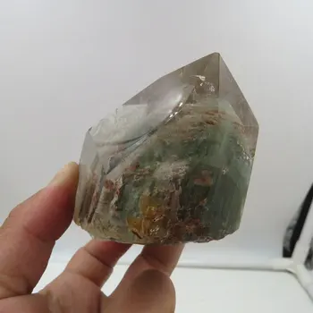 258g Uus Looduslik Roheline Phantom Quartz Crystal Punkti Võlukepp Käsitöö Tervendav Kristall