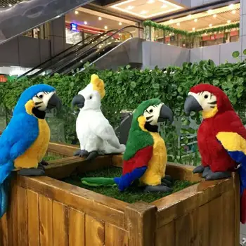 25cm jõulupidu festival Simulatsiooni -, Plüüš-Papagoi Lind Palus Täistopitud Nukk Lapsed Realistlik Mänguasi Tabel Diivan Tabletop Decor Uus