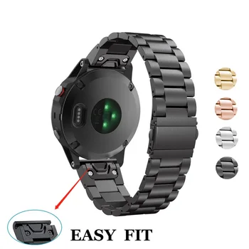 26 22MM Watchband Rihma Garmin Fenix 5X 5 3 3HR D2 S60 GPS smartwatch Kiire ReleaseStainless terasest ribad Randme Bänd Rihm