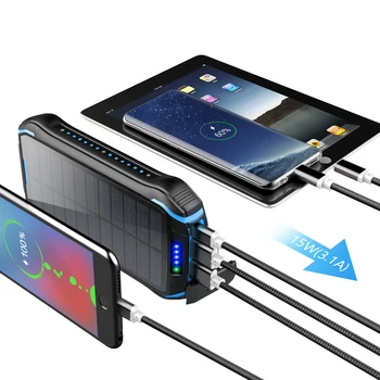 26800mAh Solar Power Bank Veekindel Powerbank koos Telkimis-Taskulamp Kaasaskantav Laadija Poverbank iPhone Samsung 11 Xiaomi