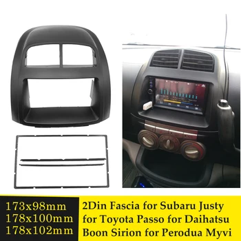 2Din autoraadio Facia Jaoks Subaru Justy Toyota Passo Jaoks Daihatsu Boon Sirion Jaoks Perodua MyVi(I), Stereo CD-Mängija Bezel Frame