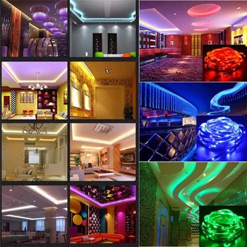 2M 3M 5M 10M 8mm DC12V Veekindel RGB LED Riba koos 24Keys pult Outdoor Indoor KTV Hotel Home Decor USA Pistik