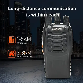 2PCS/SET baofeng BF-888S walkie talkie raadio comunicador 5W UHF 400-470MHz 16ch cb raadio pofung 888s hf transiiver bf sink radi