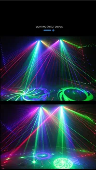 2PCSFan-Kujuline Kuue silma Skaneerimine RGB Laser/DJ Disco DMX Lineaarne Tala Etapi Mõju Valguse/Laser Show System /6 Objektiivi RGB Color Laser Ligh
