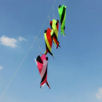 2tk 120cm Lohe Windsock Spiraal Pööra Saba Lohe Tarvikud Väljas 10m Rainbow bar Saba Jaoks Delta lohe Stunt kite Ripats