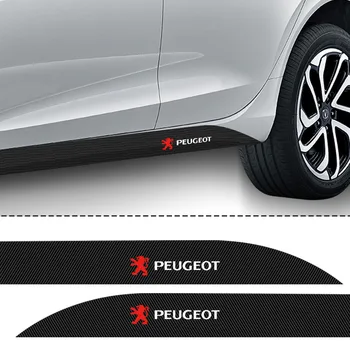 2tk Auto Embleem Pool Talje süsinikkiust Kleebised Auto Decal Logo jaoks Peugeots 107 108 206 207 208 301 308 307 407 408 508 607
