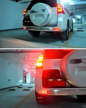 2TK Auto LED-Helkur Tagumine Udutuli Udutuli Brake Light suunatuli Toyota Cruiser Prado 2018 2 Funktsioon, Auto Tarvikud