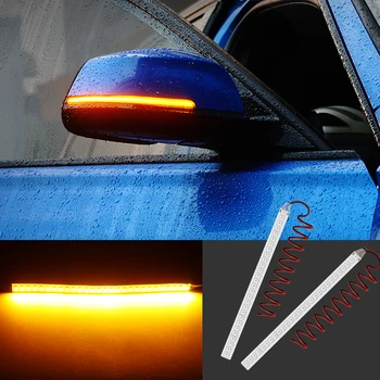 2tk Auto Rearview Mirror suunatuli Valgus indikaatortuli Streamer Kerge 15CM 28SMD Led Car Light Allikas 12V DC